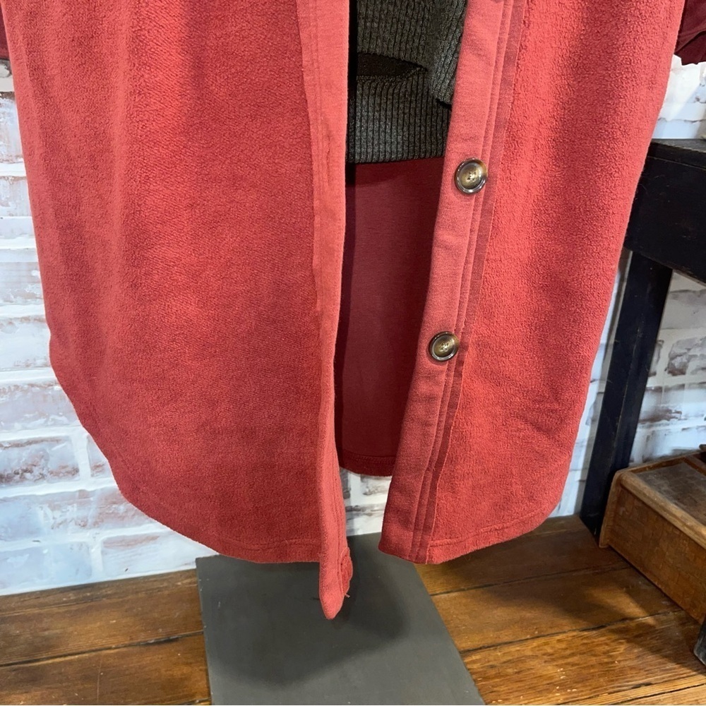 Women's Rust Red Button-Front Jacket - Picture 7 of 9